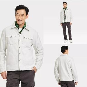 Goodfellow & Co Men's Light Gray Long Sleeve Shacket Size Medium NWT
